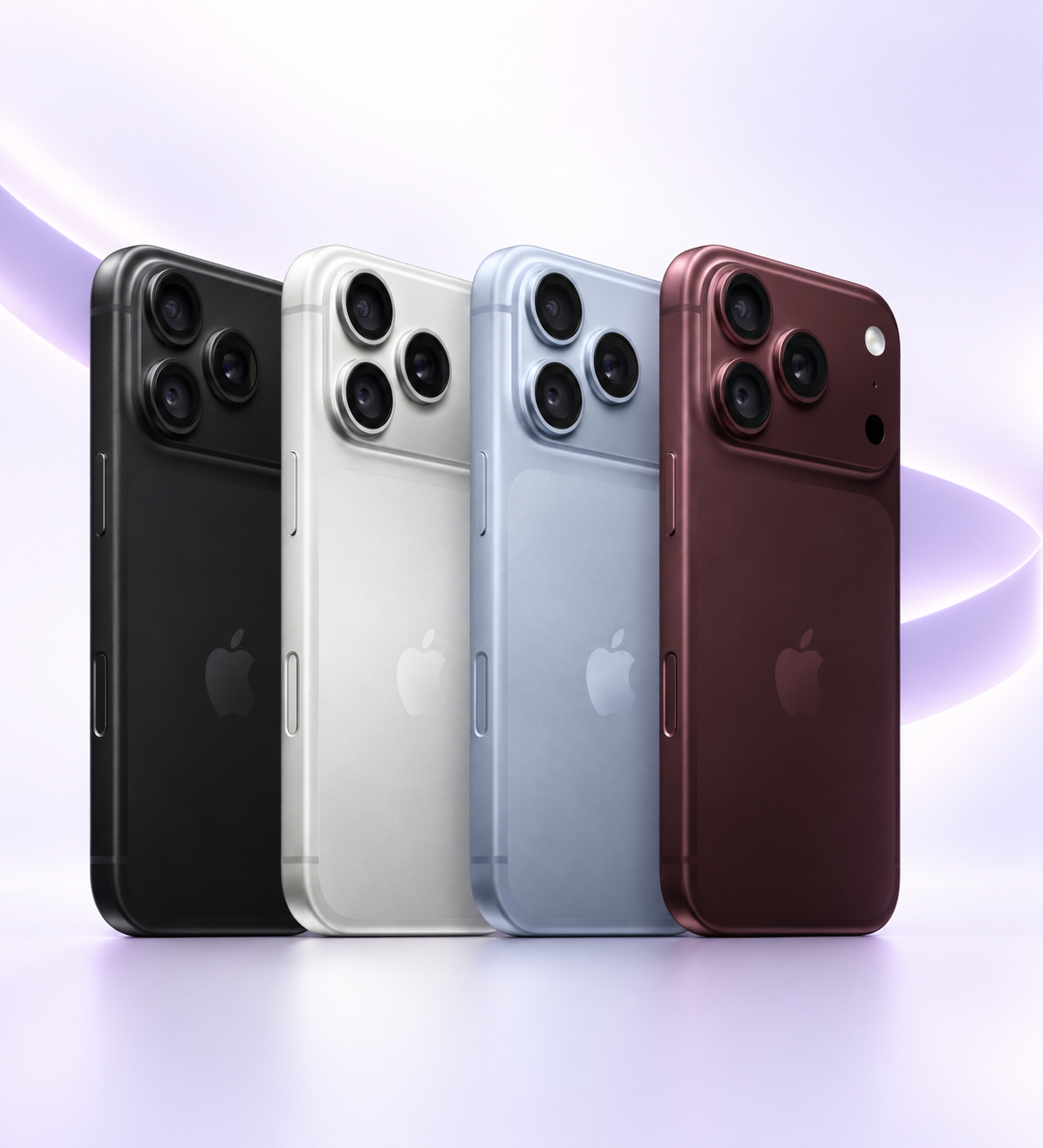 iPhone 18 Pro disponibles en Burgundy, Glacier, Silver y Black